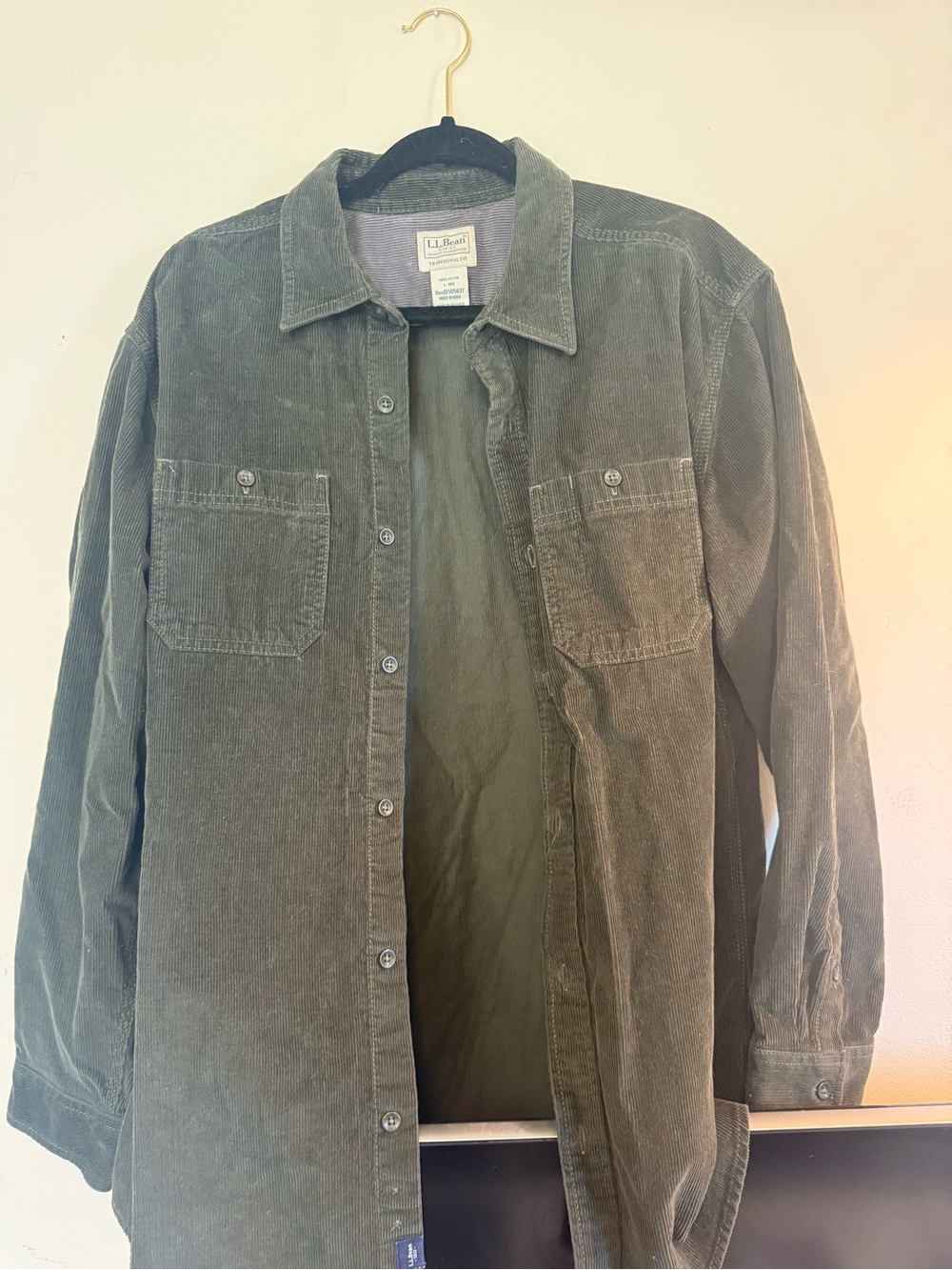 LL bean corduroy shirt